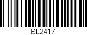 Código de barras (EAN, GTIN, SKU, ISBN): 'BL2417'