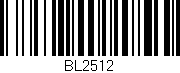 Código de barras (EAN, GTIN, SKU, ISBN): 'BL2512'