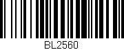 Código de barras (EAN, GTIN, SKU, ISBN): 'BL2560'