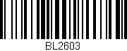 Código de barras (EAN, GTIN, SKU, ISBN): 'BL2603'