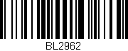 Código de barras (EAN, GTIN, SKU, ISBN): 'BL2962'