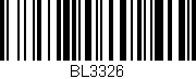 Código de barras (EAN, GTIN, SKU, ISBN): 'BL3326'