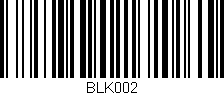 Código de barras (EAN, GTIN, SKU, ISBN): 'BLK002'