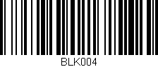 Código de barras (EAN, GTIN, SKU, ISBN): 'BLK004'