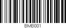 Código de barras (EAN, GTIN, SKU, ISBN): 'BMB001'