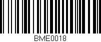 Código de barras (EAN, GTIN, SKU, ISBN): 'BME0018'