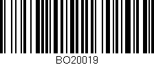 Código de barras (EAN, GTIN, SKU, ISBN): 'BO20019'