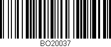 Código de barras (EAN, GTIN, SKU, ISBN): 'BO20037'