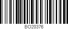 Código de barras (EAN, GTIN, SKU, ISBN): 'BO20376'