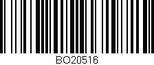 Código de barras (EAN, GTIN, SKU, ISBN): 'BO20516'