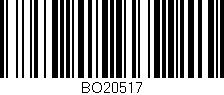 Código de barras (EAN, GTIN, SKU, ISBN): 'BO20517'