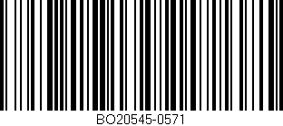 Código de barras (EAN, GTIN, SKU, ISBN): 'BO20545-0571'