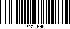 Código de barras (EAN, GTIN, SKU, ISBN): 'BO20549'