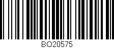 Código de barras (EAN, GTIN, SKU, ISBN): 'BO20575'