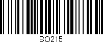 Código de barras (EAN, GTIN, SKU, ISBN): 'BO215'