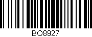 Código de barras (EAN, GTIN, SKU, ISBN): 'BO8927'