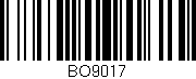 Código de barras (EAN, GTIN, SKU, ISBN): 'BO9017'