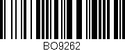 Código de barras (EAN, GTIN, SKU, ISBN): 'BO9262'