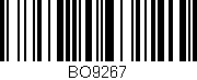Código de barras (EAN, GTIN, SKU, ISBN): 'BO9267'