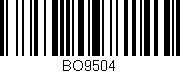 Código de barras (EAN, GTIN, SKU, ISBN): 'BO9504'