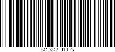 Código de barras (EAN, GTIN, SKU, ISBN): 'BOD247_019_G'