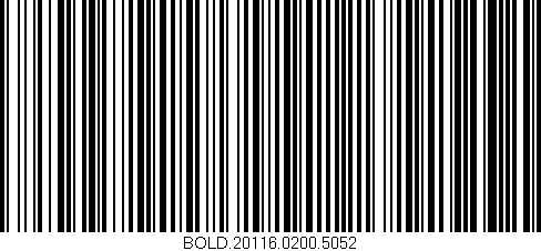 Código de barras (EAN, GTIN, SKU, ISBN): 'BOLD.20116.0200.5052'