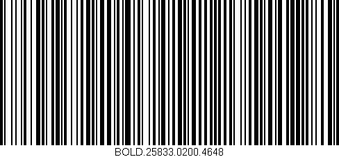 Código de barras (EAN, GTIN, SKU, ISBN): 'BOLD.25833.0200.4648'