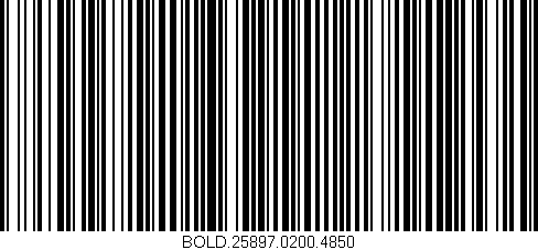 Código de barras (EAN, GTIN, SKU, ISBN): 'BOLD.25897.0200.4850'