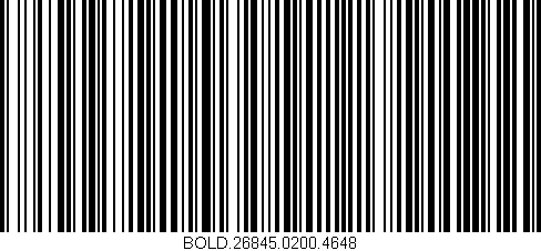 Código de barras (EAN, GTIN, SKU, ISBN): 'BOLD.26845.0200.4648'