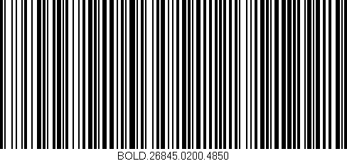 Código de barras (EAN, GTIN, SKU, ISBN): 'BOLD.26845.0200.4850'