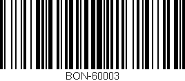 Código de barras (EAN, GTIN, SKU, ISBN): 'BON-60003'