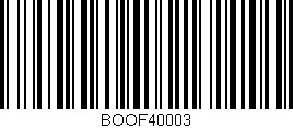 Código de barras (EAN, GTIN, SKU, ISBN): 'BOOF40003'