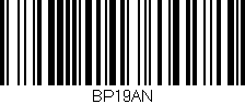 Código de barras (EAN, GTIN, SKU, ISBN): 'BP19AN'