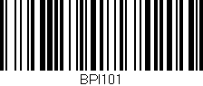 Código de barras (EAN, GTIN, SKU, ISBN): 'BPI101'