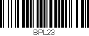 Código de barras (EAN, GTIN, SKU, ISBN): 'BPL23'