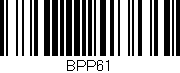 Código de barras (EAN, GTIN, SKU, ISBN): 'BPP61'