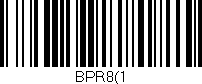 Código de barras (EAN, GTIN, SKU, ISBN): 'BPR8(1'