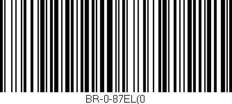 Código de barras (EAN, GTIN, SKU, ISBN): 'BR-0-87EL(0'