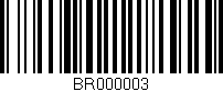 Código de barras (EAN, GTIN, SKU, ISBN): 'BR000003'