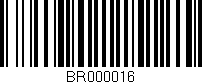 Código de barras (EAN, GTIN, SKU, ISBN): 'BR000016'