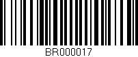 Código de barras (EAN, GTIN, SKU, ISBN): 'BR000017'