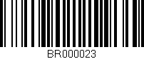 Código de barras (EAN, GTIN, SKU, ISBN): 'BR000023'