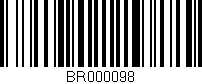 Código de barras (EAN, GTIN, SKU, ISBN): 'BR000098'