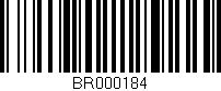 Código de barras (EAN, GTIN, SKU, ISBN): 'BR000184'