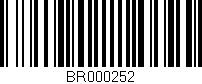 Código de barras (EAN, GTIN, SKU, ISBN): 'BR000252'