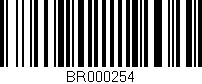 Código de barras (EAN, GTIN, SKU, ISBN): 'BR000254'