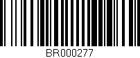 Código de barras (EAN, GTIN, SKU, ISBN): 'BR000277'