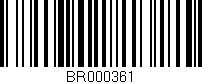 Código de barras (EAN, GTIN, SKU, ISBN): 'BR000361'