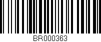 Código de barras (EAN, GTIN, SKU, ISBN): 'BR000363'