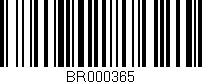 Código de barras (EAN, GTIN, SKU, ISBN): 'BR000365'